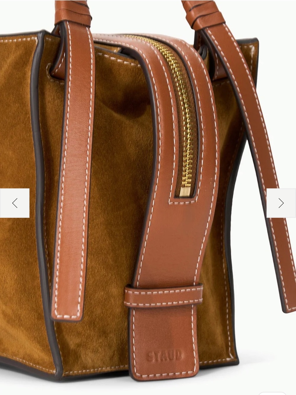 STAUD Harold Bag, Tan Suede - Picture 3 of 11